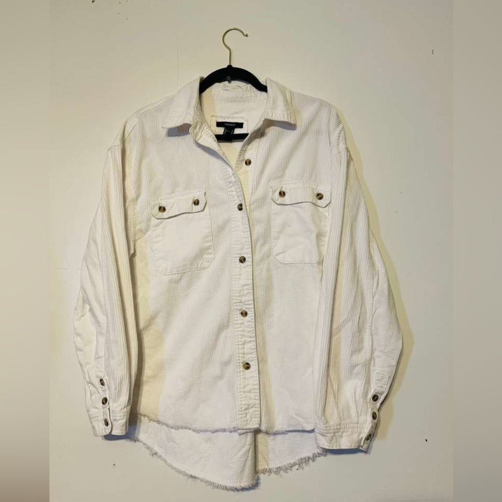 Forever 21 Cream Button-Up Shirt
